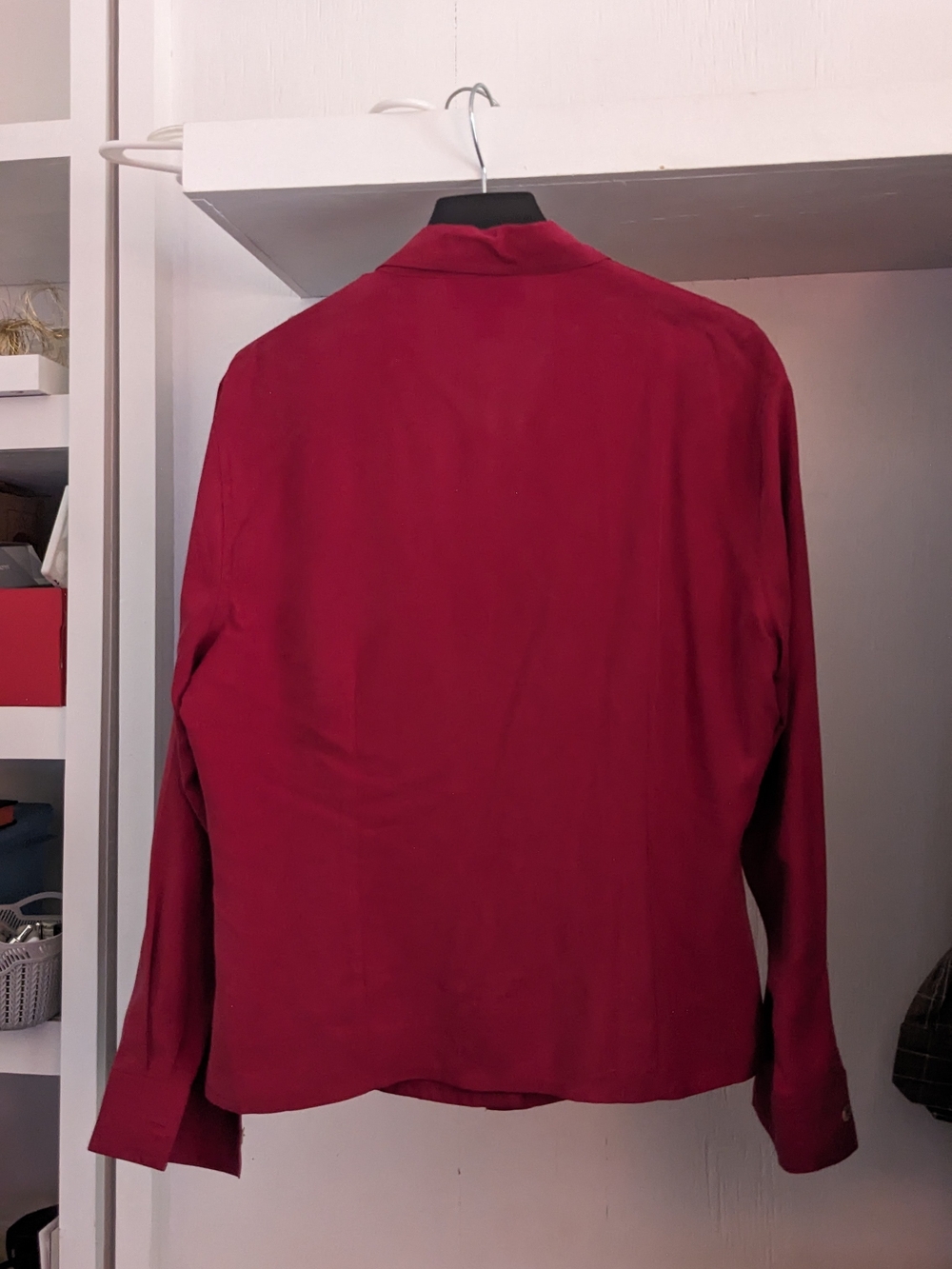 100% Silk Vintage Button-Down Shirt Quiet Luxury Rich Girl Starter Pack - Picture 6 of 10